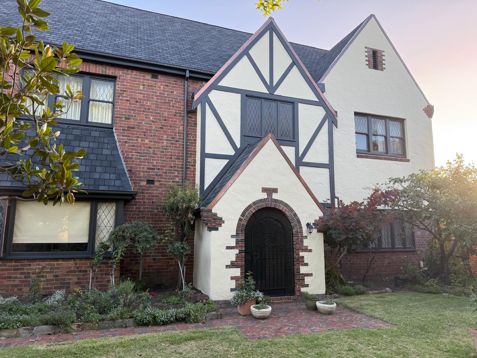 Tudor house after painting completed